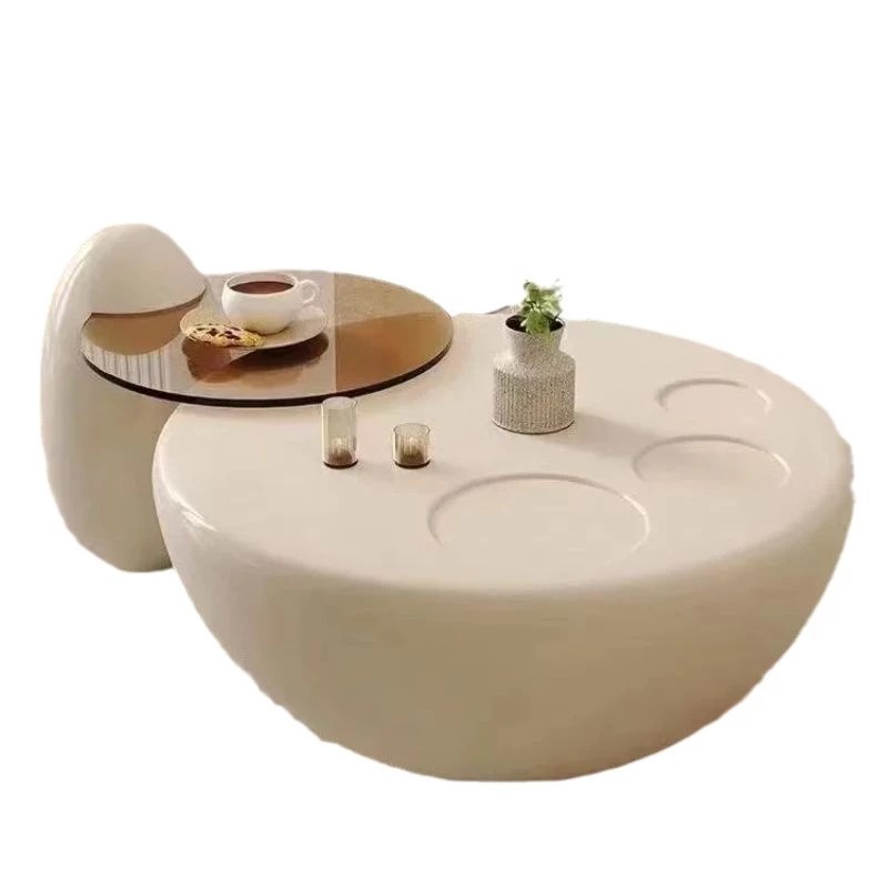 Bàn trà gỗ WHCMB105 thiết kế hình quả trứng - Hình ảnh 4