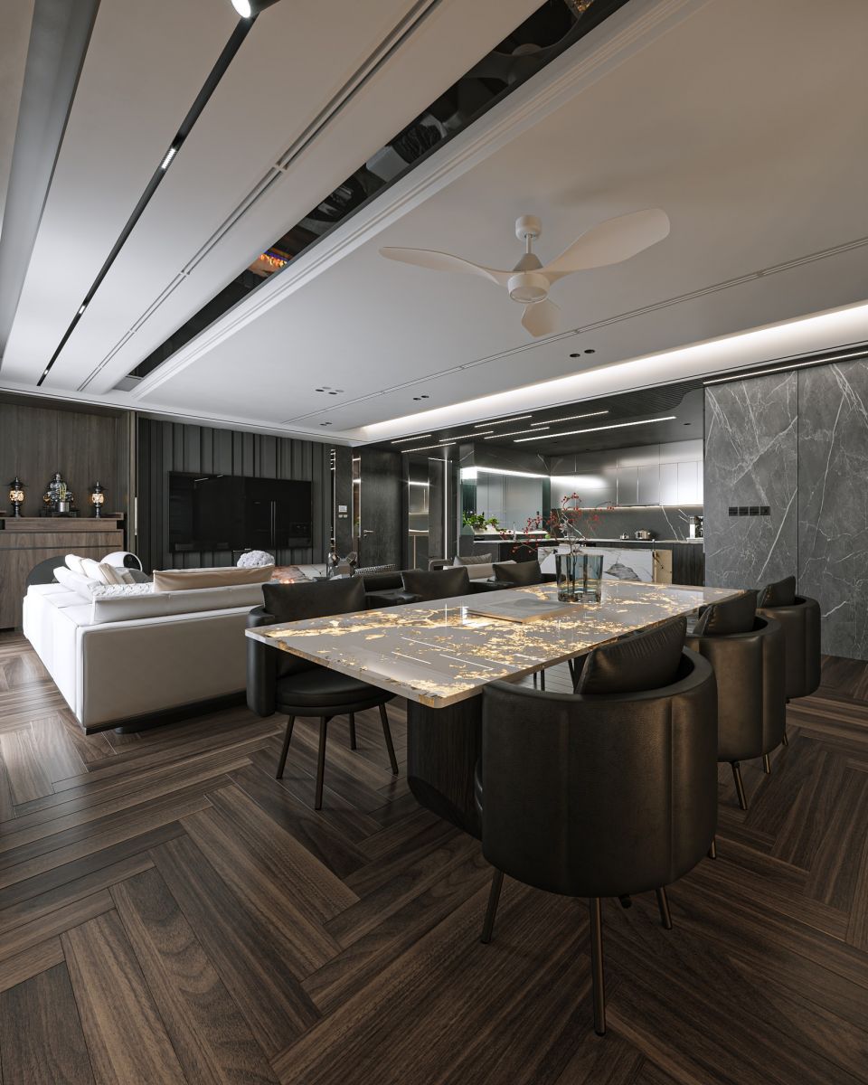 Bộ bàn ghế ăn 6 ghế mang vẻ đẹp sang trọng và lịch lãm