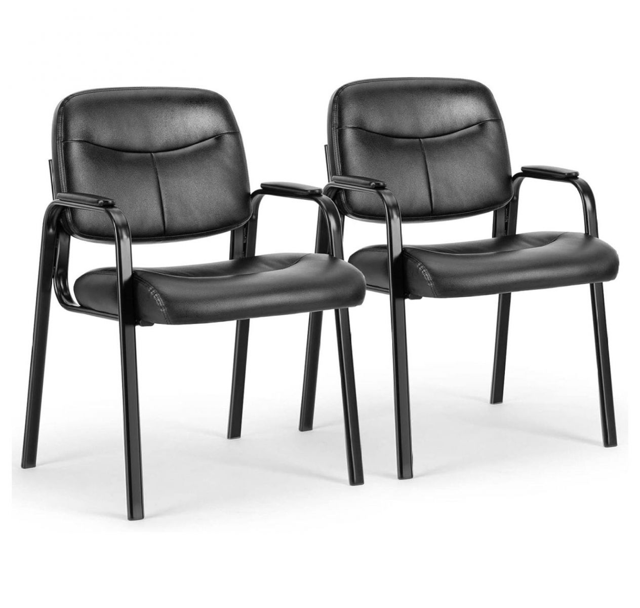 Bộ ghế hội trường 2 người bọc da, màu đen GHT06