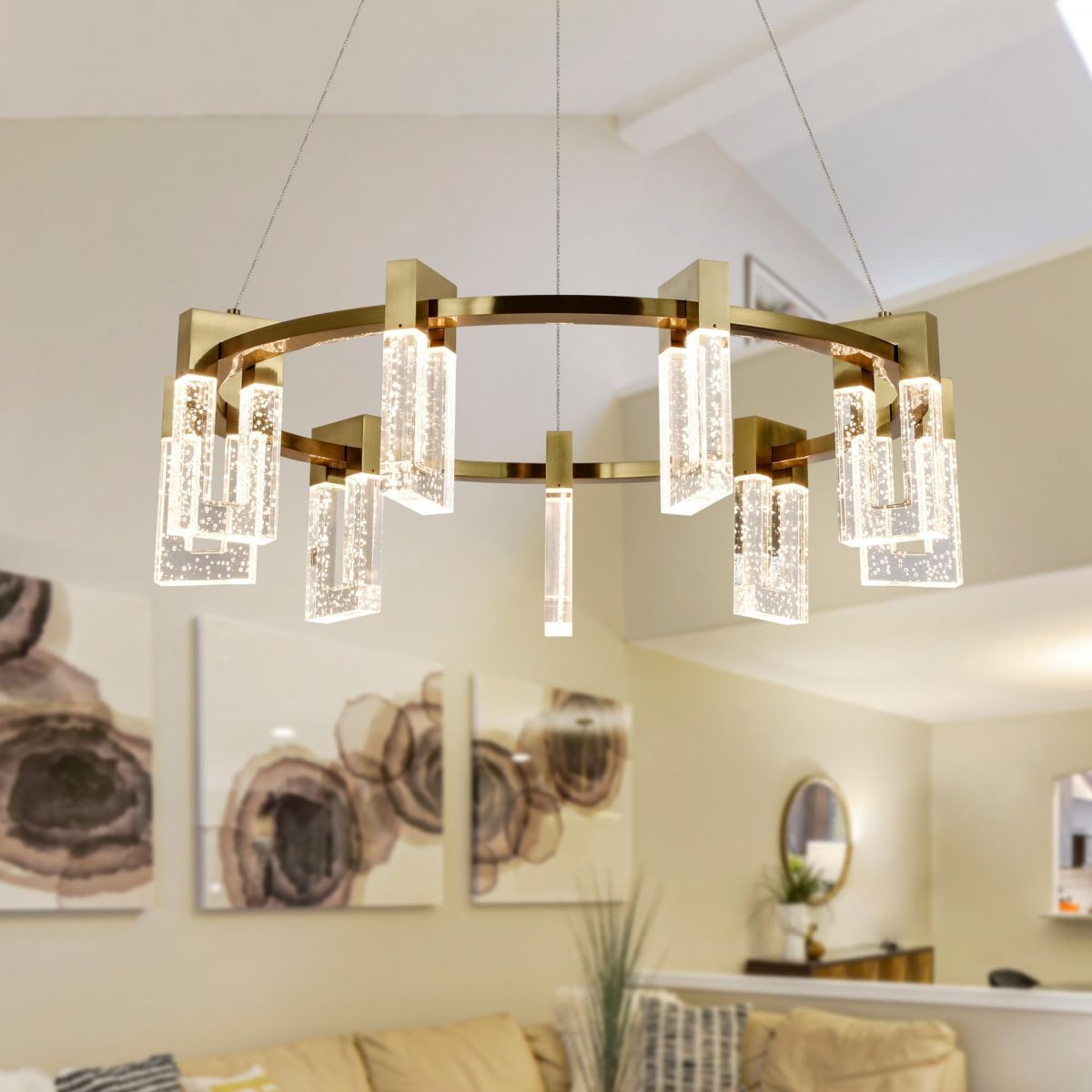 Đèn trang trí chùm 9 đèn có thể điều chỉnh độ cao DTT02