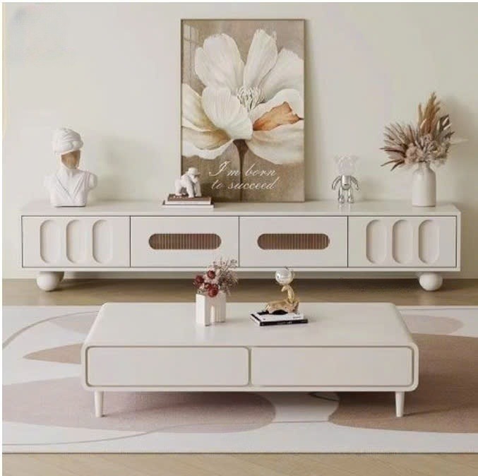 Kệ tivi màu trắng tinh tế WHCMB403