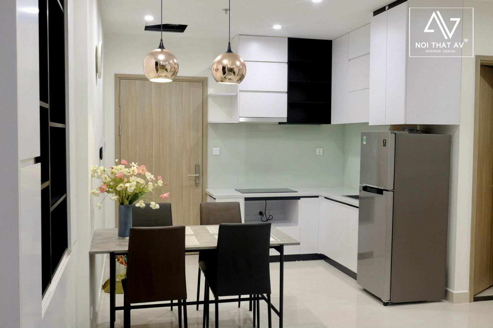 Tủ bếp Hiện đại thiết kế tối giản, gọn nhẹ TBDCT13