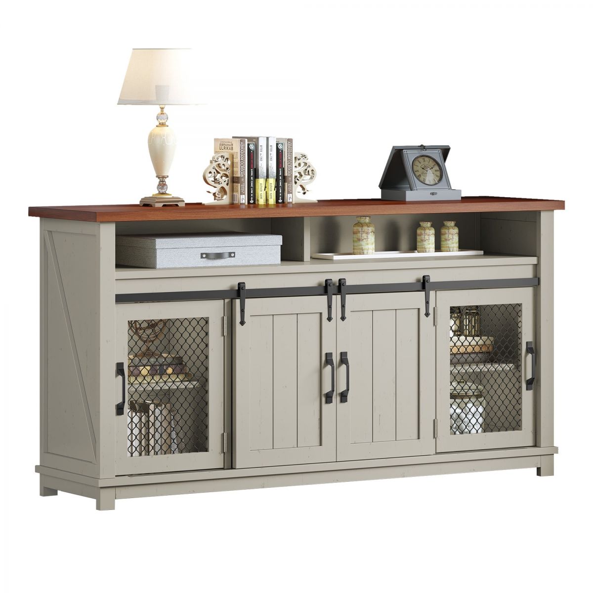 Tủ trang trí 2 cửa trượt & 2 cửa lưới TTT08 Tủ trang trí 2 cửa trượt & 2 cửa lưới TTT08